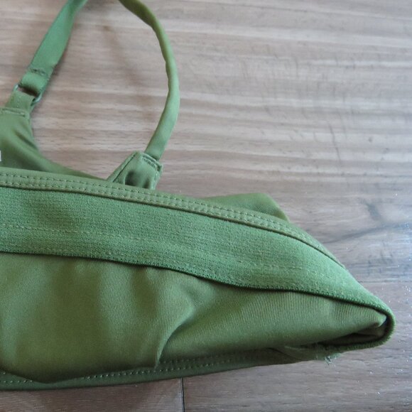 GIRLFRIEND COLLECTIVE V-Neck Bralette in Clover Green Sports Workout - XXS - Picture 11 of 12